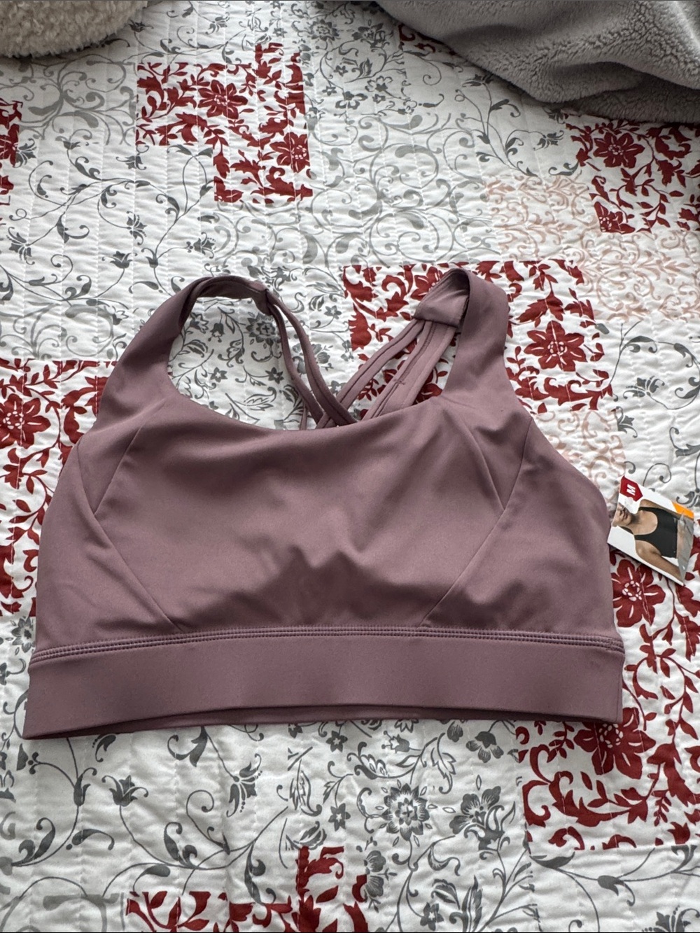 NWT Women's Avia Mauve Sports Bra - Supportive Active Bralette